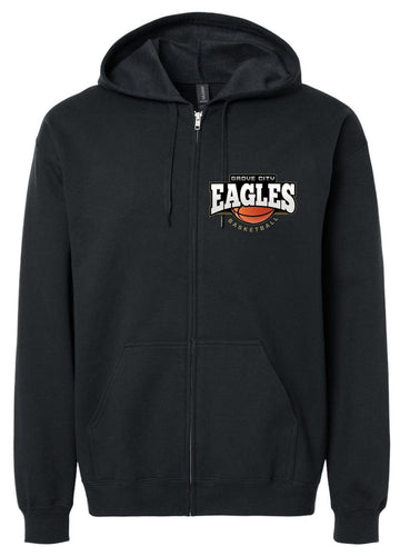 EAGLES BASKETBALL UNISEX FULL ZIP UP HOODIE
